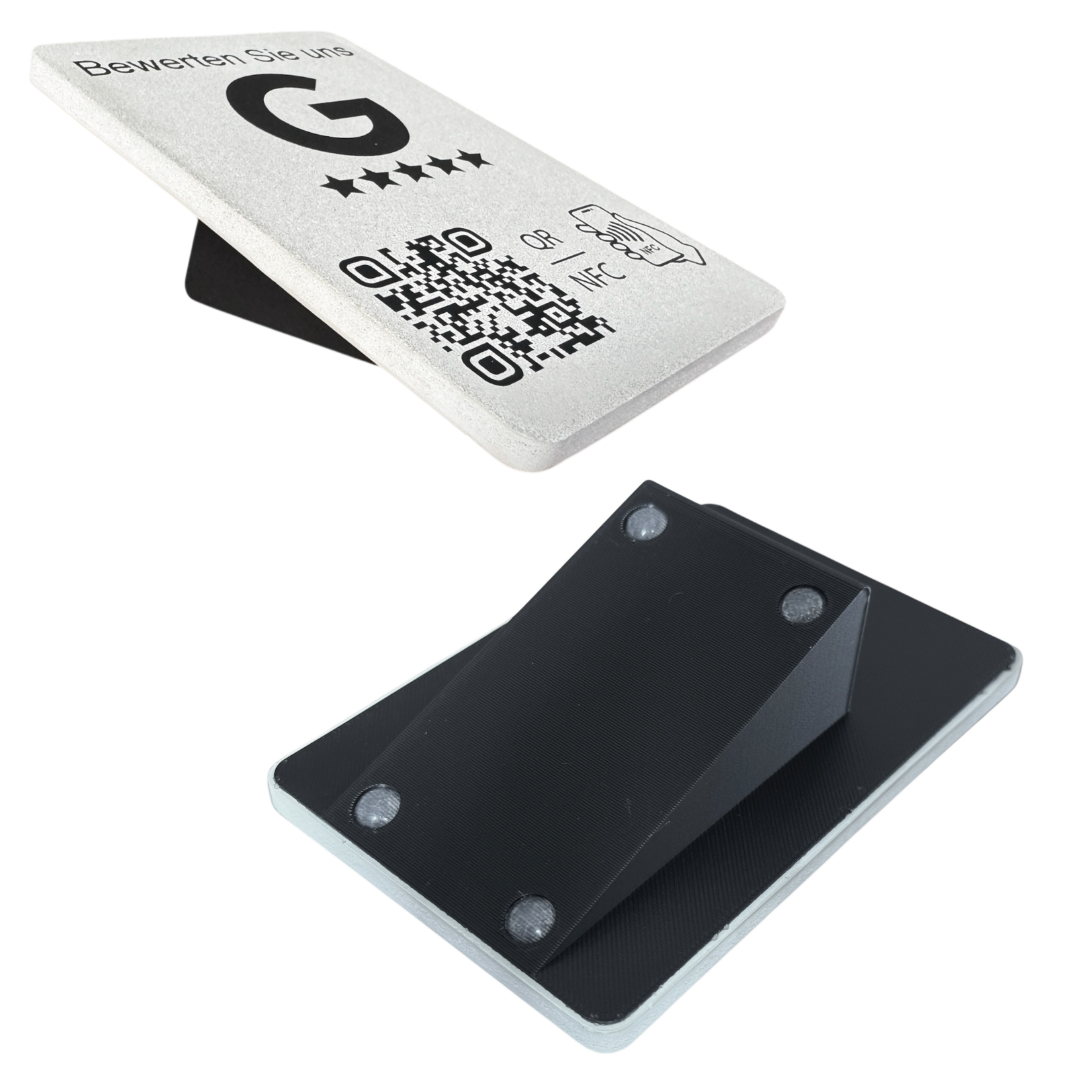 Google Bewertung Aufsteller Schild Beton QR/NFC