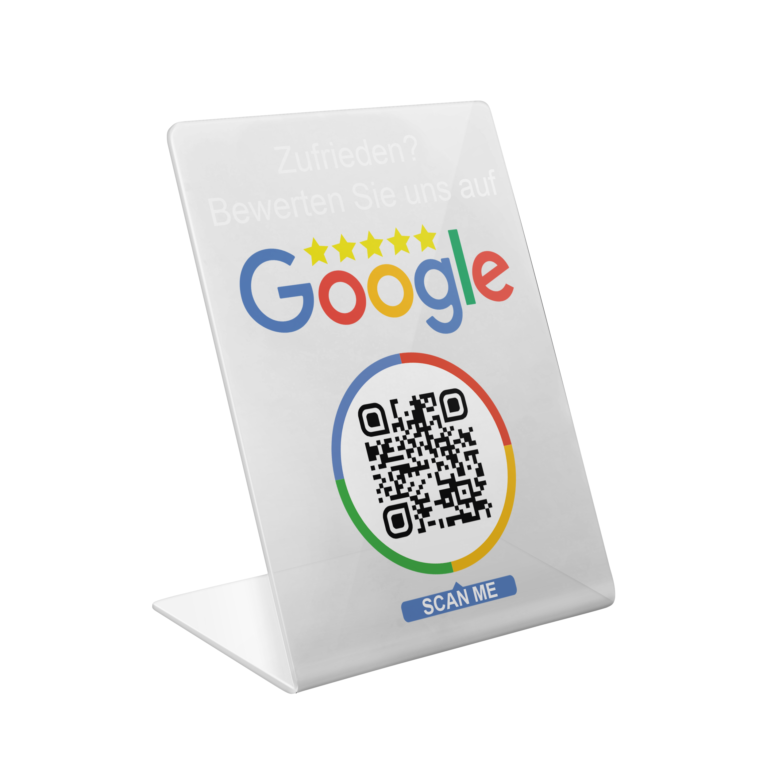 Google Bewertung Aufsteller mit QR/NFC V1
