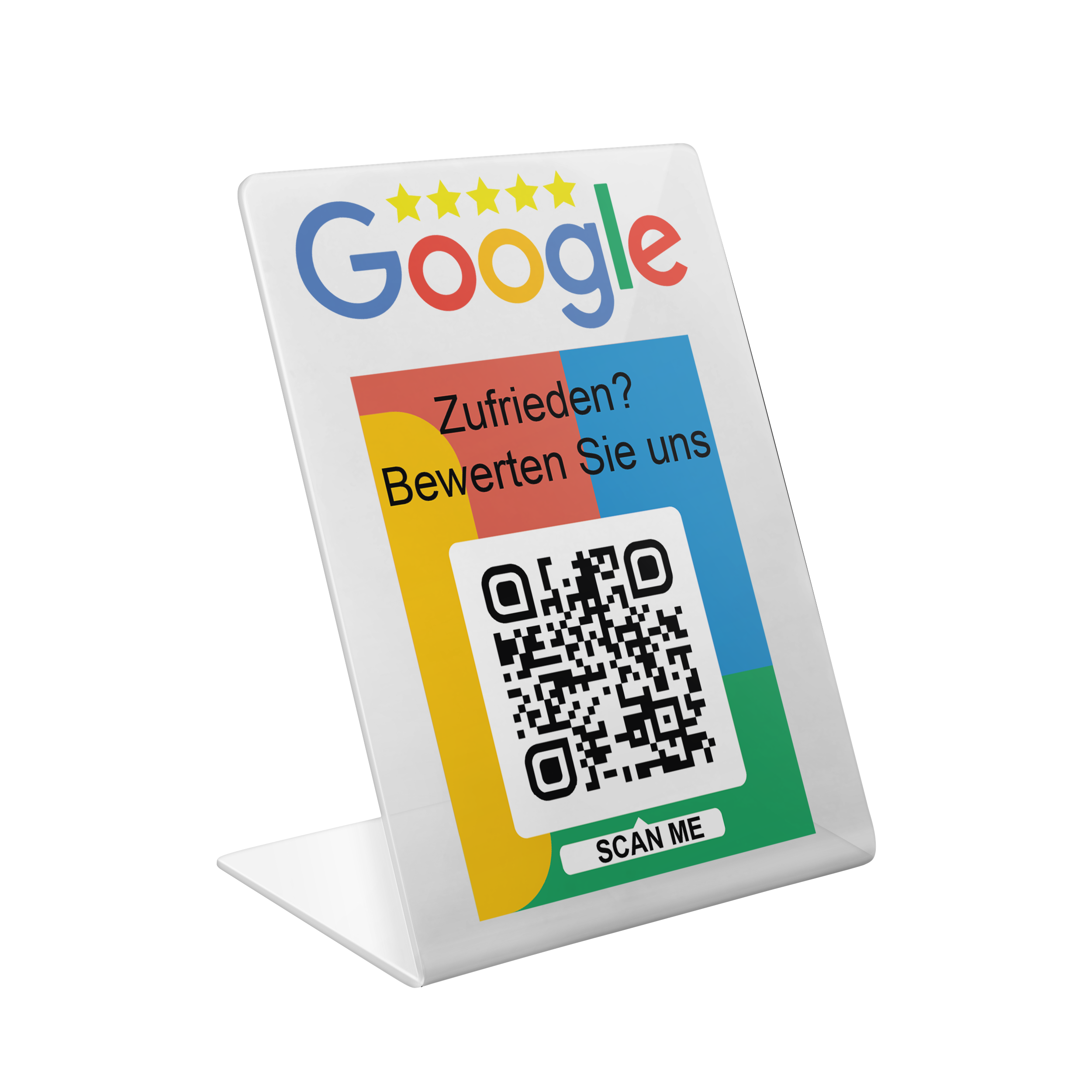 Google Bewertung aufsteller Transparent V3