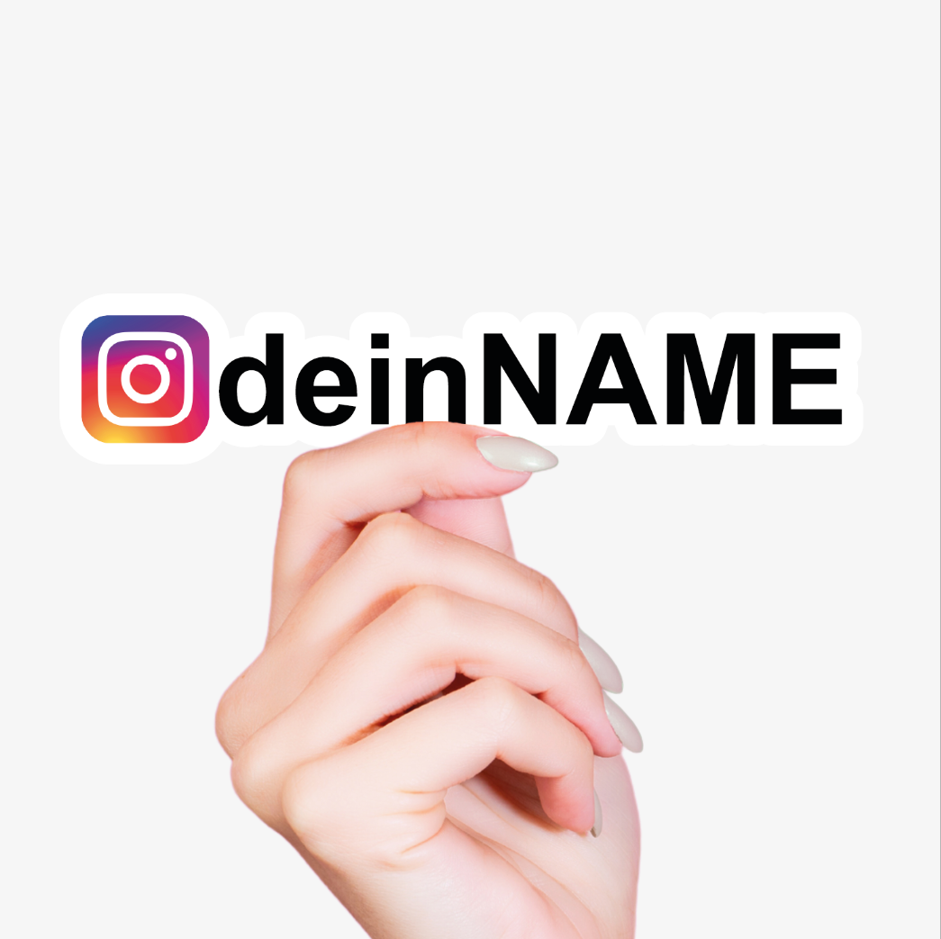 Social Media Instagram Namensaufkleber 10St. mit deinem Namen individualisiert