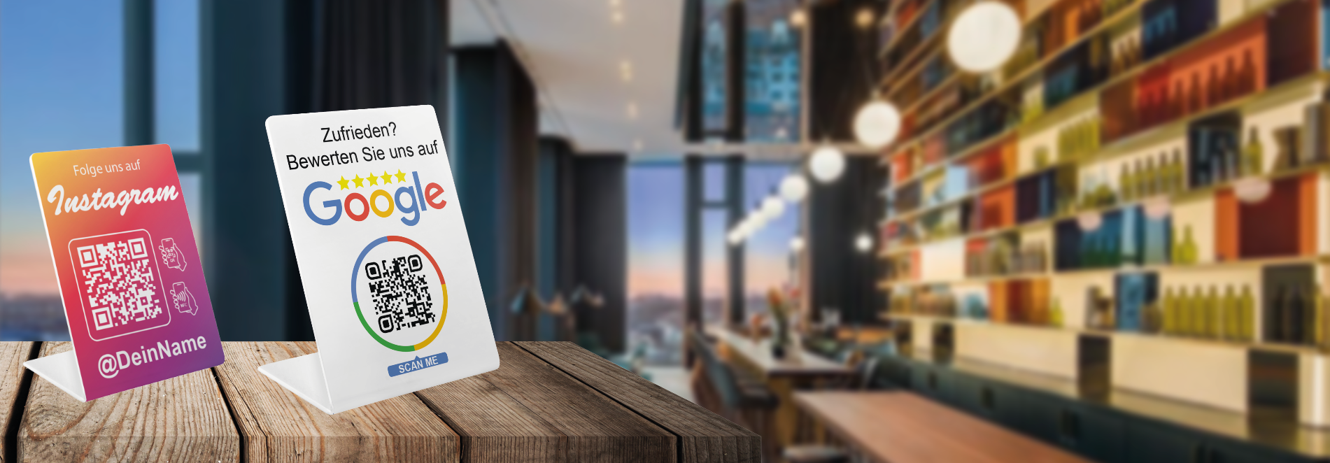 google instagram Bewertung aufsteller display aus acryl