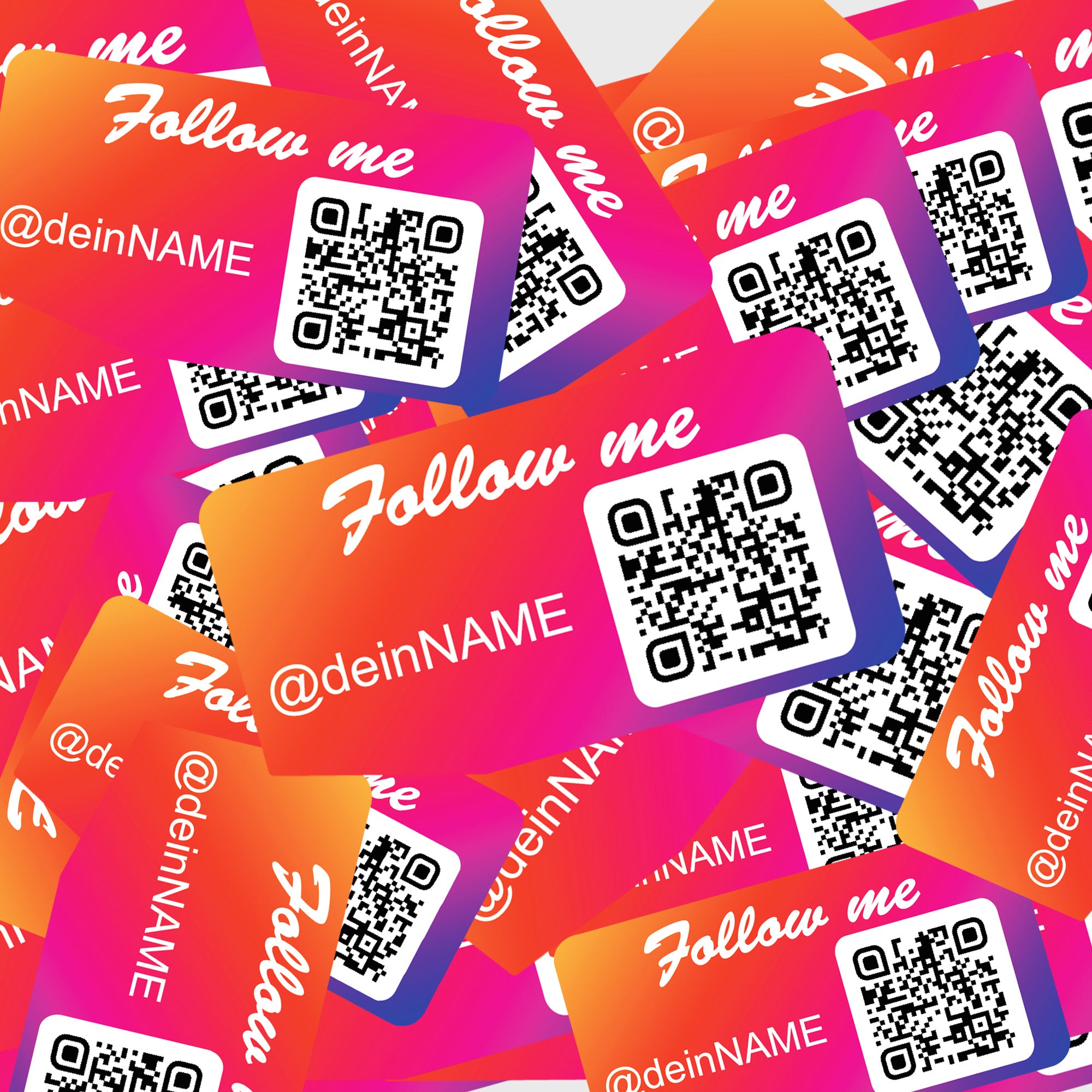 Instagram Aufkleber 4St 10x15cm mit QR Code