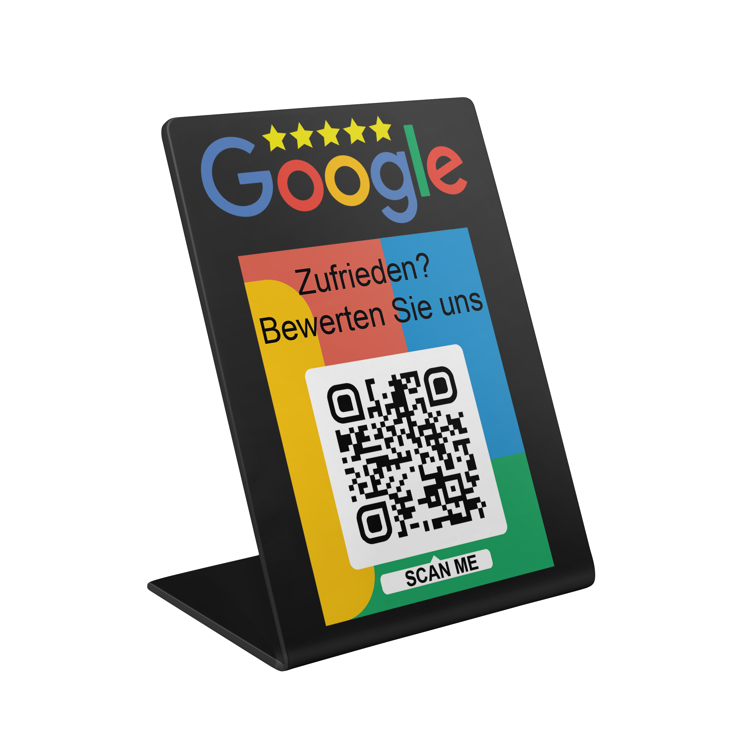 Google Bewertung aufsteller schwarz V3