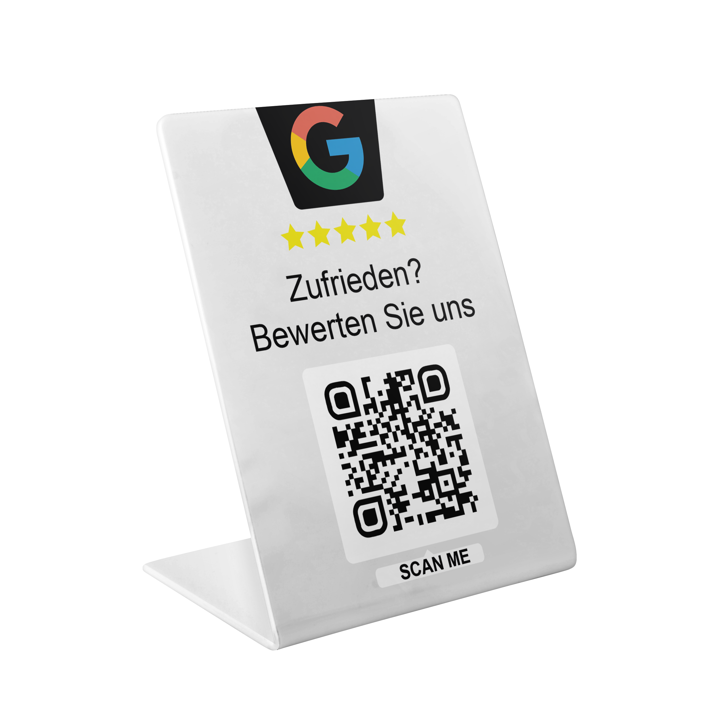 Google Bewertung Aufsteller mit QR/NFC V4
